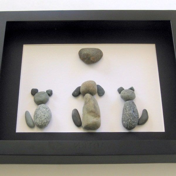 Personalized Animal Lover Gifts - Animal Themed Art - Pebble Art - Unique Home Decor