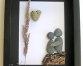 RESERVED for ED. Pebble Art Couple's Gift - Unique Couple's Gift -Personalized Engagement Gift -SticksnStone -COUPLE'S Pebble Art Gift