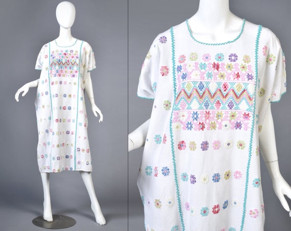 Cassie 1970s South American Embroidered Caftan