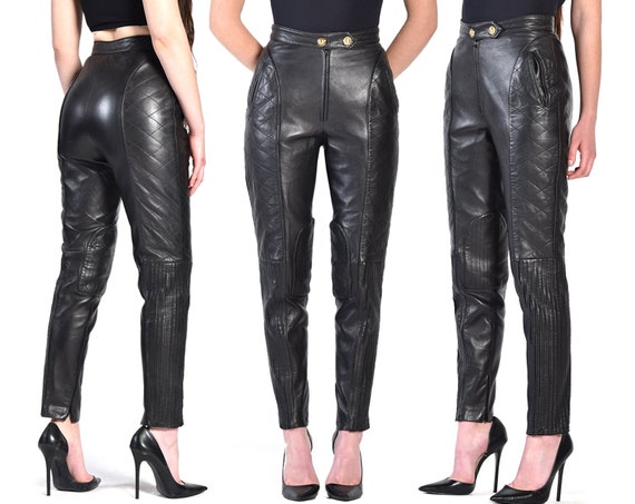 moschino leather pants