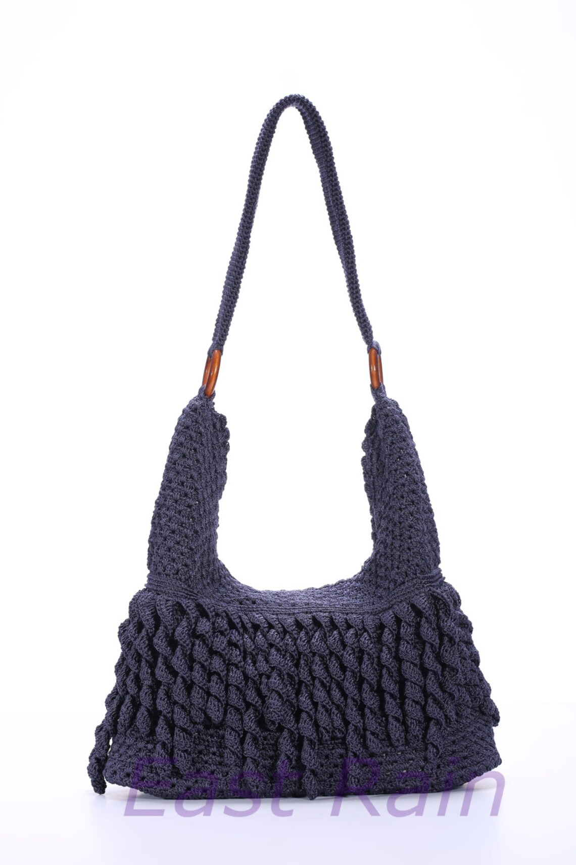 Crochet bag blue bag crochet purse fringe bag fringe purse | Etsy