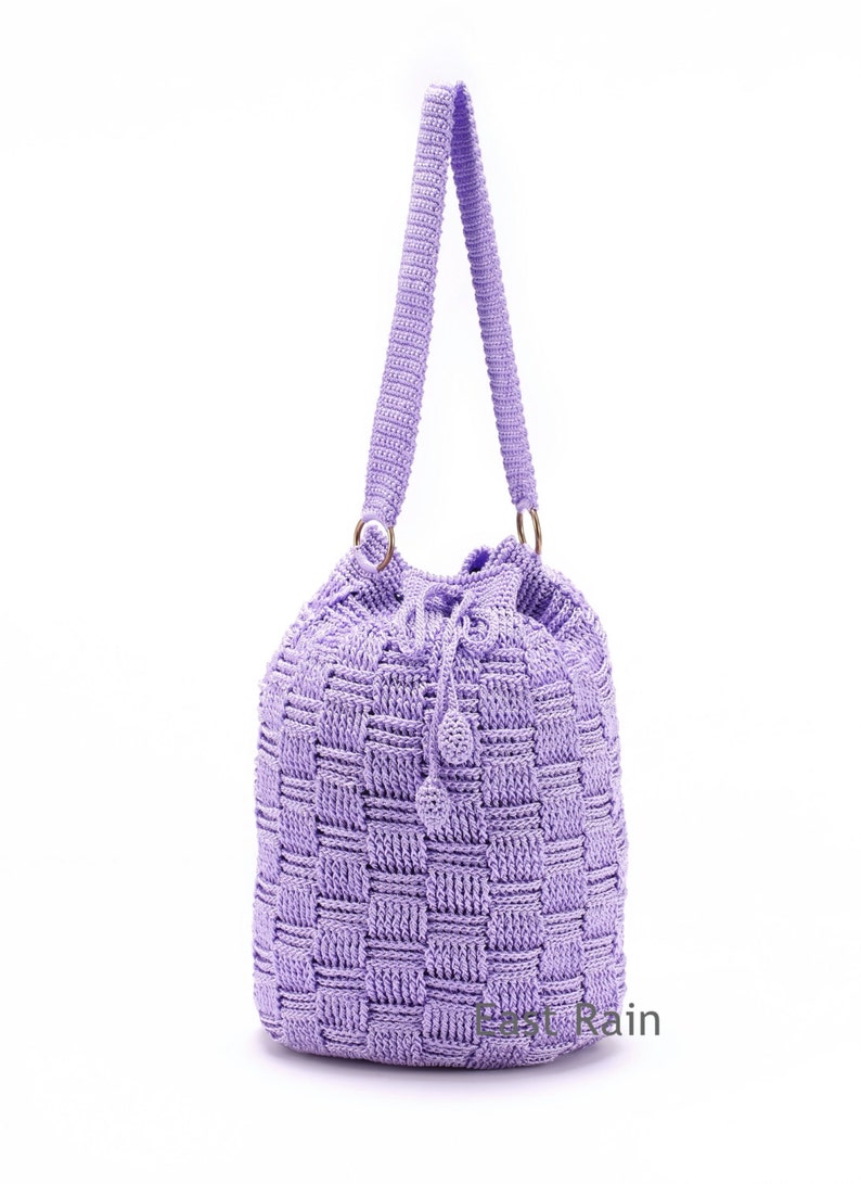 Crochet Bag Crochet Bags Purple Duffle Bag Tote Bag Girl Purse - Etsy
