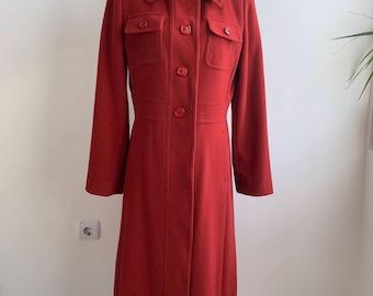 ジャケット・アウター MINEDENIM DISTORTION GOWN COAT 2 RED Double-Breasted Jacket Dress - Bright red - Ladies | H&M US