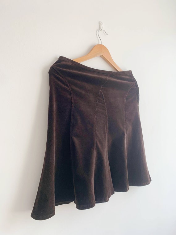 Vintage Brown Corduroy Skirt for Women Size S, Co… - image 2