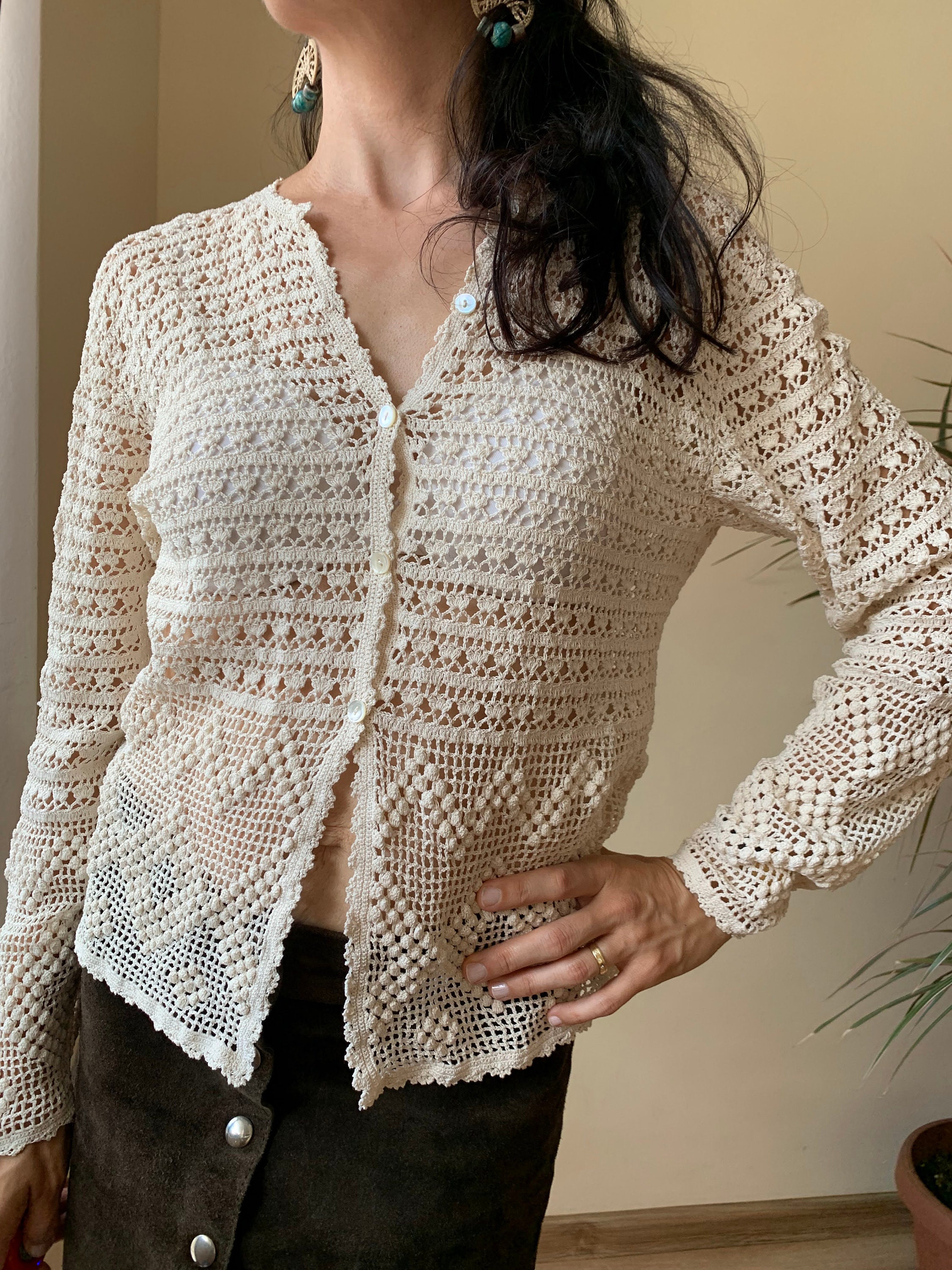 Sheer Cardigan - Etsy