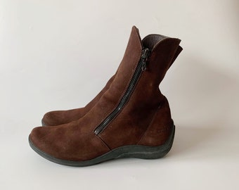 French Vintage Arche Shoes Size UK 3 1/2 US 5 1/2 EUR 36, Brown Leather Ankle Boots for Women, Soft Suede Leather Boots, Comfortable Booties