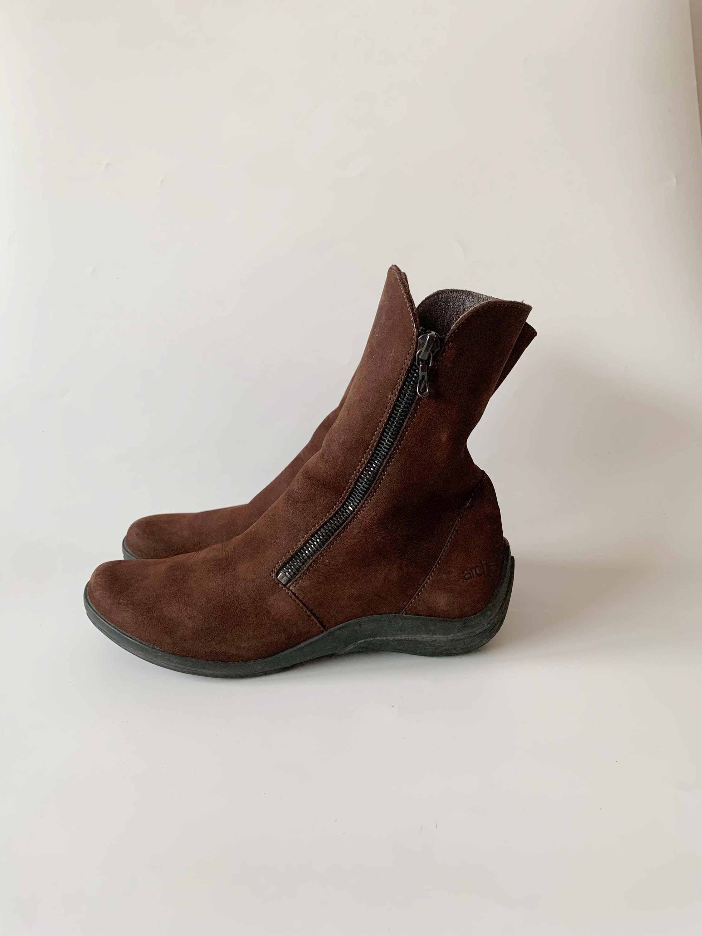 French Vintage Arche Shoes Size UK 3 1 2 US 5 1 2 EUR 36 Brown Leather Ankle Boots for Women Soft Suede Leather Boots Comfortable Booties Etsy