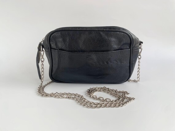 Vintage Genuine Lather Small Black Crossbody Bag for Women, Real Leather Travel Shoulder Purse, Black Leather Satchel, Small Messenger Purse