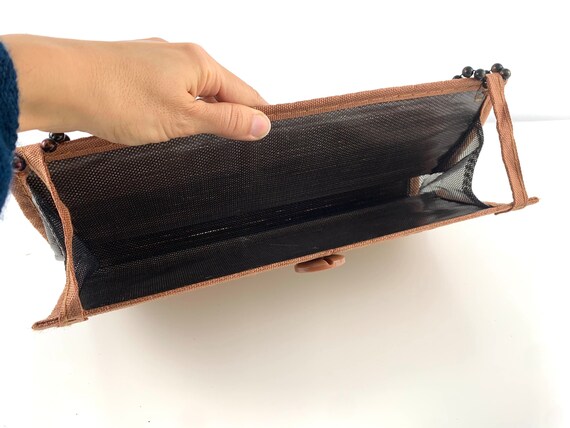 Vintage Wooden Handbag, Bamboo Slim Envelope Purs… - image 9