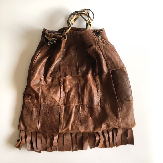 leather patchwork purse