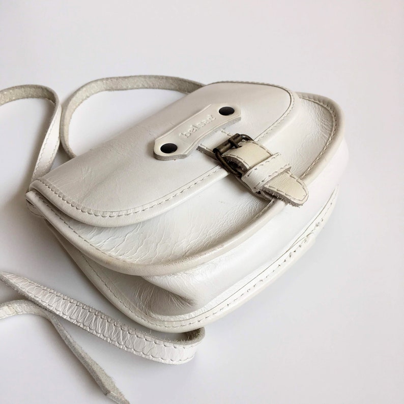 Small White Leather Crossbody Bag by Bel Sac Tiny Petite Etsy