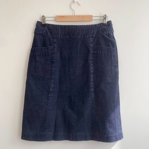 60〜70s codyroy skirt nevy Vintage 70's Navy Blue Corduroy Skirt - French NOS - Size 6