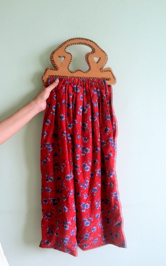 Vintage Laundry Bag with Wooden Handles Hanging Laundry Bag Etsy