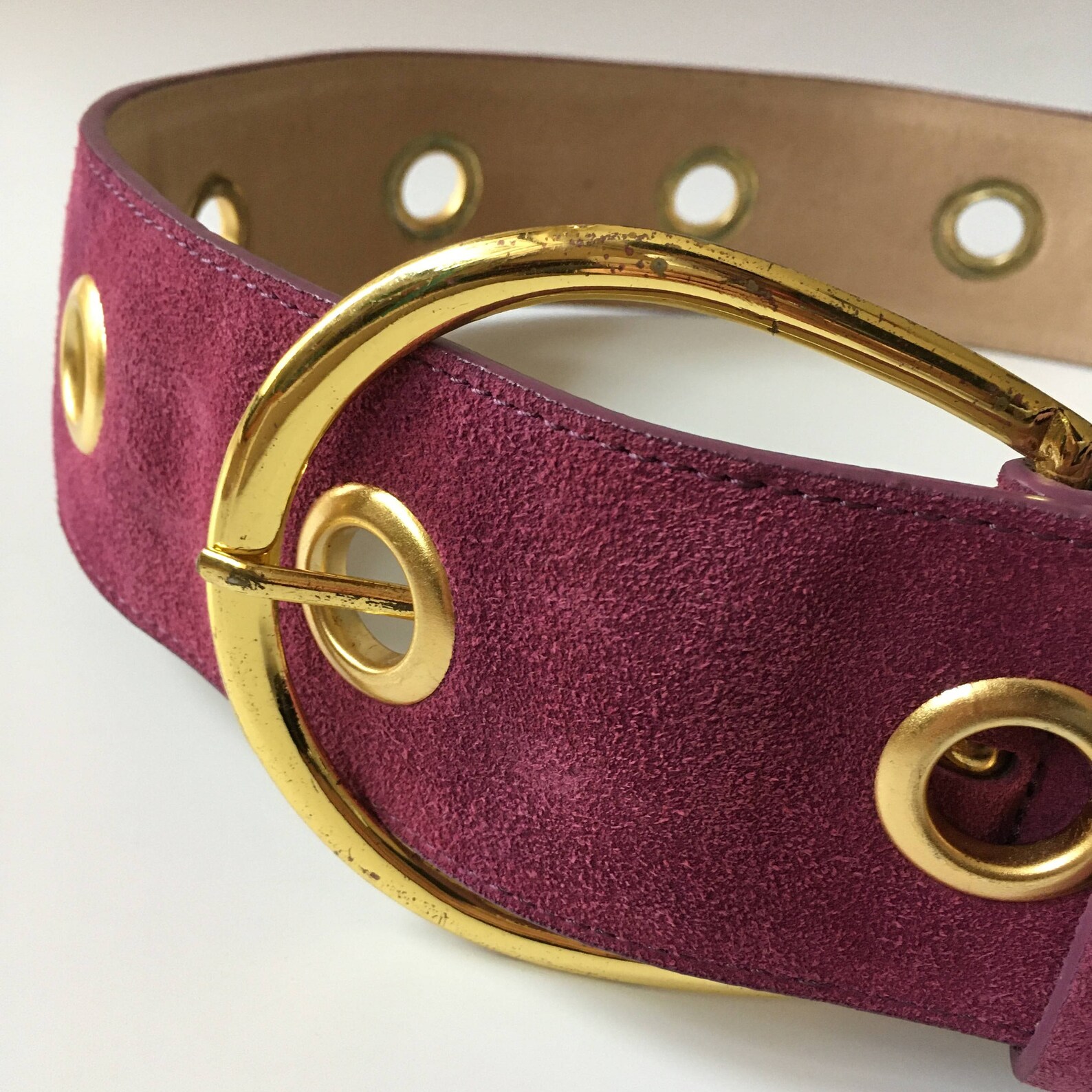 Women's Deep Purple Suede Leather Belt Wide Waist Belt Etsy