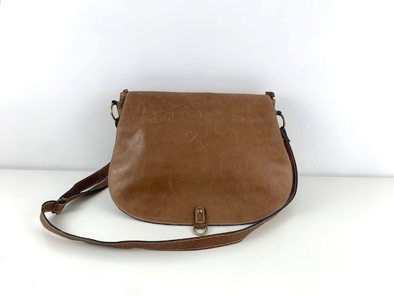 Distressed Soft Leather Hobo Bag, Brown Crossbody Bag, Slouchy Shoulder Purse, Medium Large Messenger Bag for Women, Saddle Riding Bag