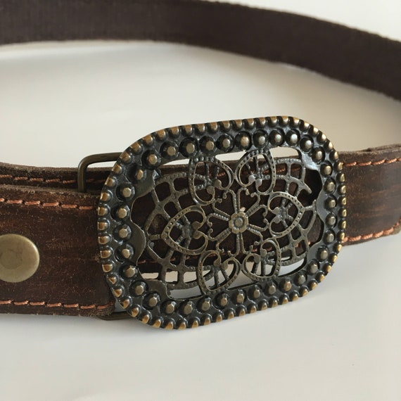 Brown Woven Straw Waist Belt for Women with Ornat… - image 2