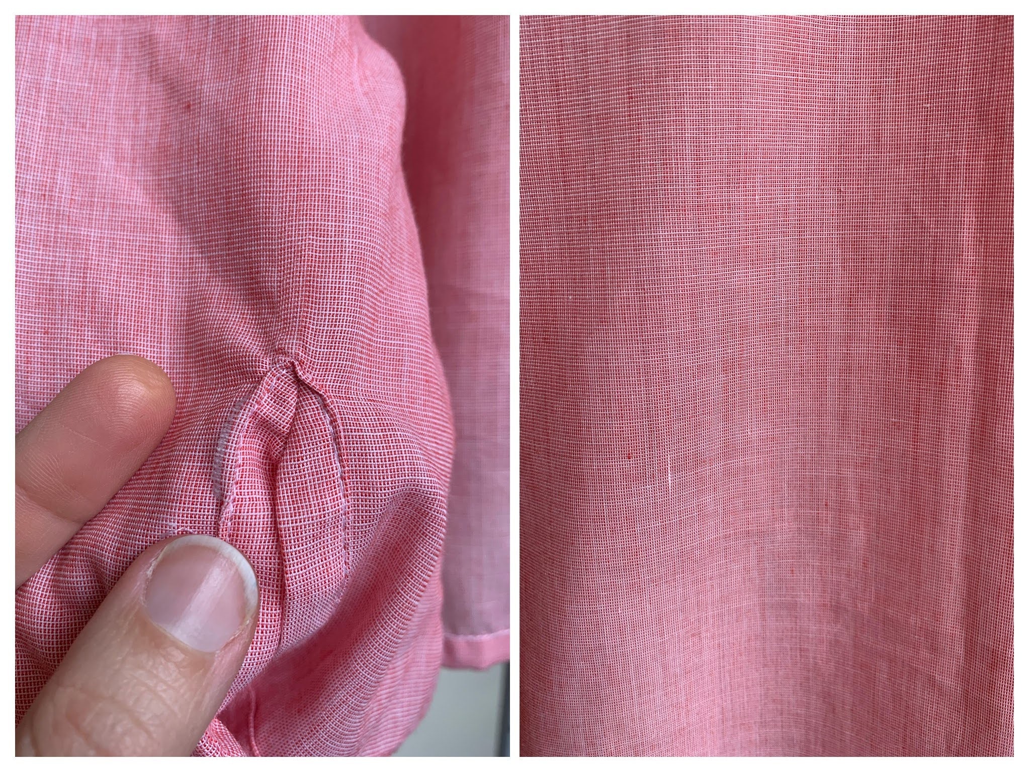 Vintage 80s Salmon Pink Button up Shirt for Women Size 44 M
