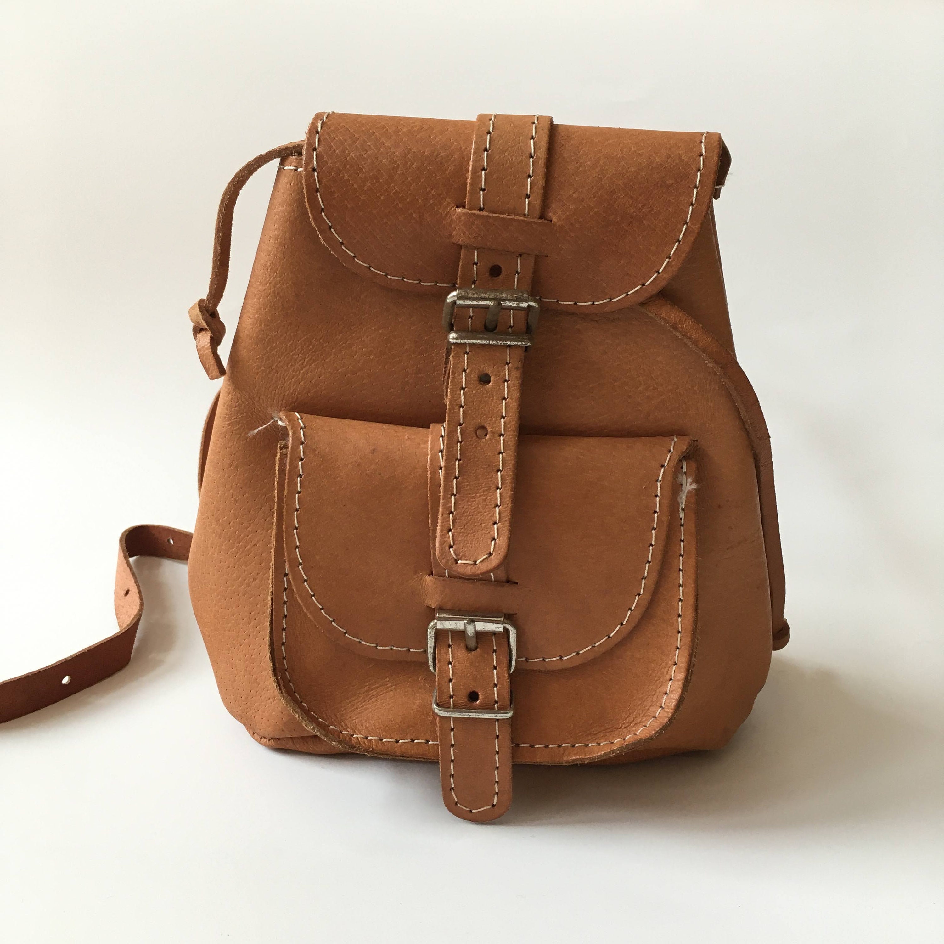 Backpack Mini Brown Handcrafted Leather - Arsante® of Sweden