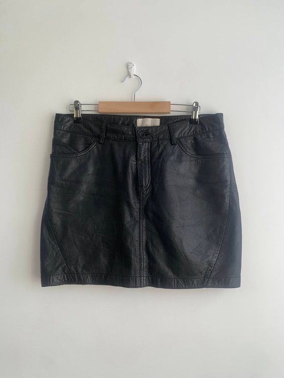 Black Leather Skirt Size EUR 40 US 12, UK 14, Mini Pencil Skirt, Genuine Leather Rocker Skirt, Minimalist Short Sexy Skirt, Rock Clothing