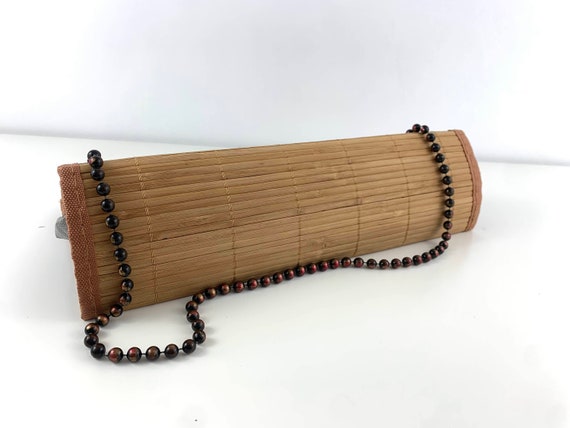 Vintage Wooden Handbag, Bamboo Slim Envelope Purs… - image 6