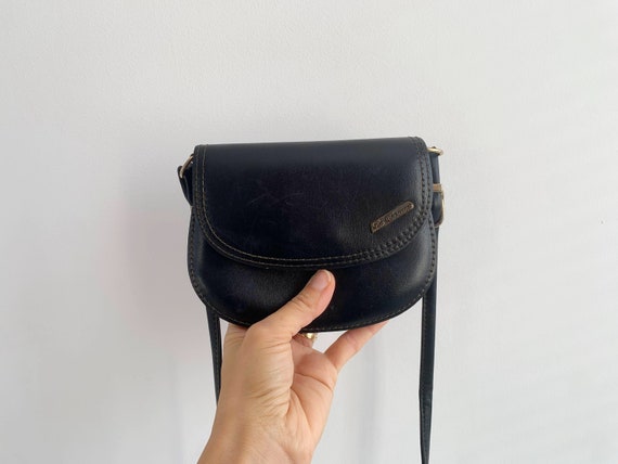 Small Leather Crossbody Bag for Women, Vintage 90… - image 1