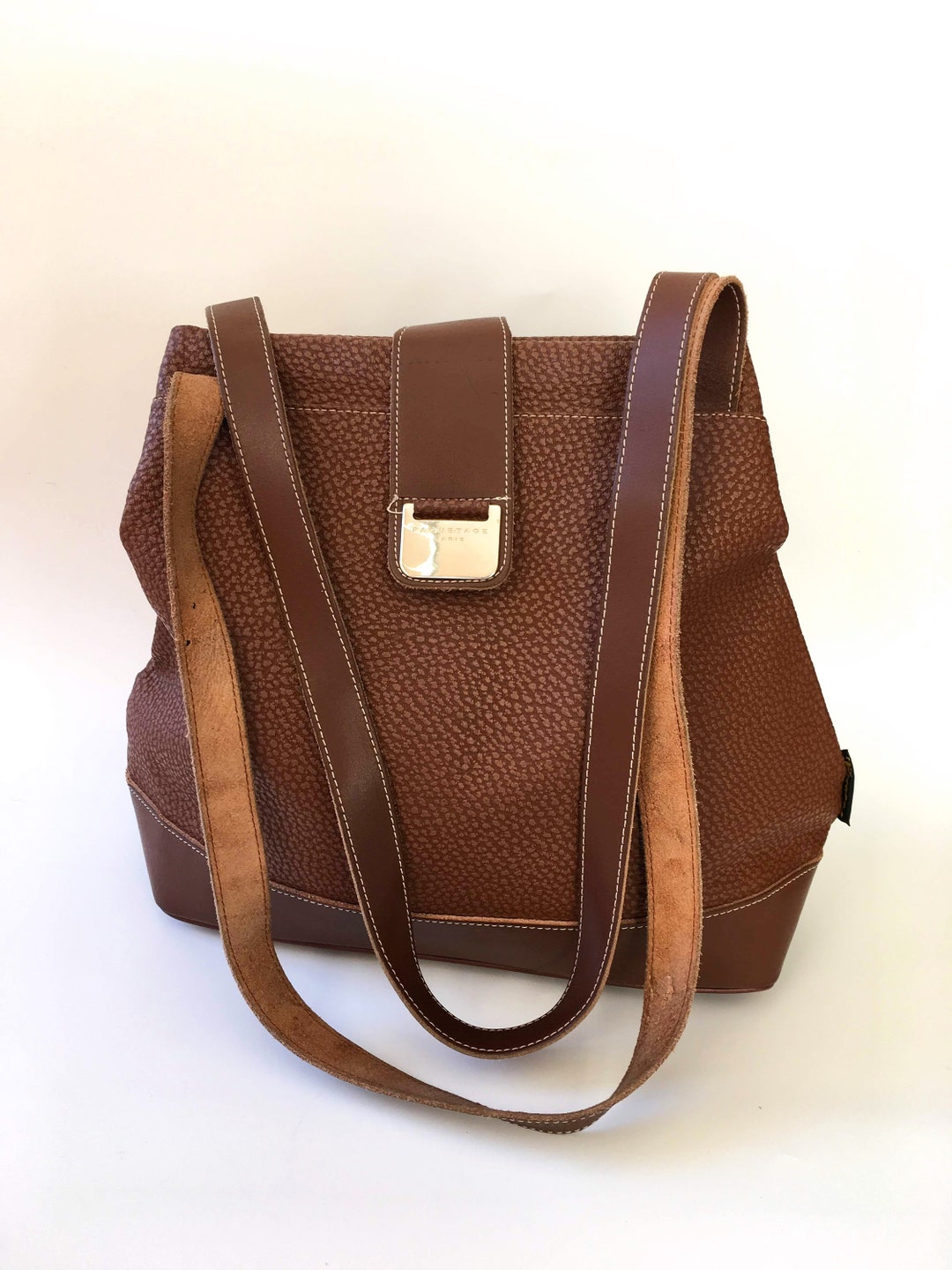 Leather Paquetage Paris Sac Paquetage Paris French Vintage Faux