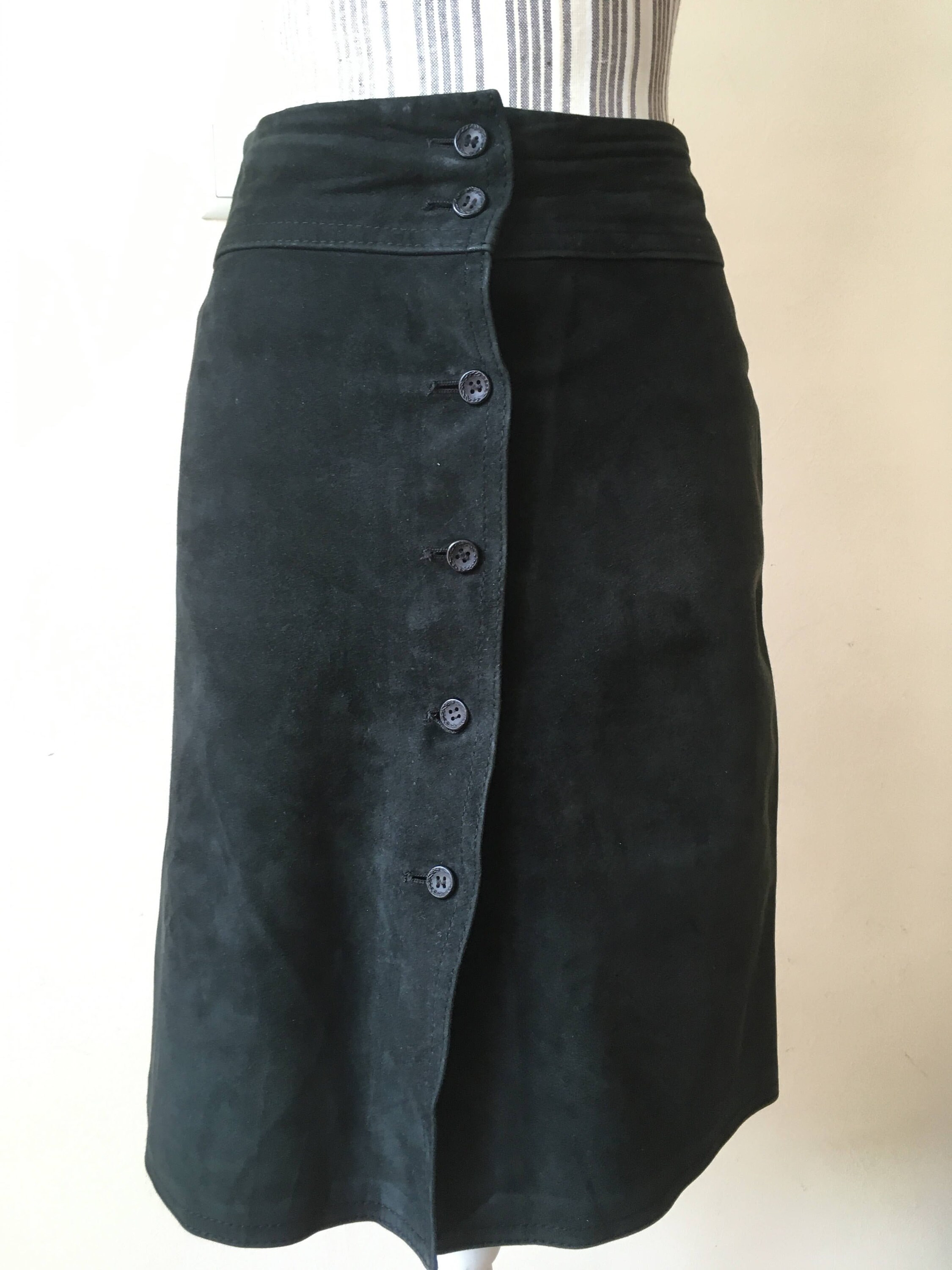 Black a line suede skirt discount