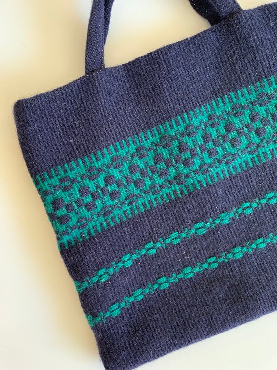 Handwoven Tribal Kilim Bag, Woven Wool Carpet Pur… - image 7