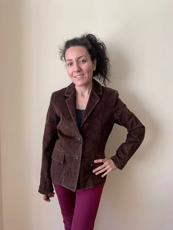 Blazer daim femme hotsell