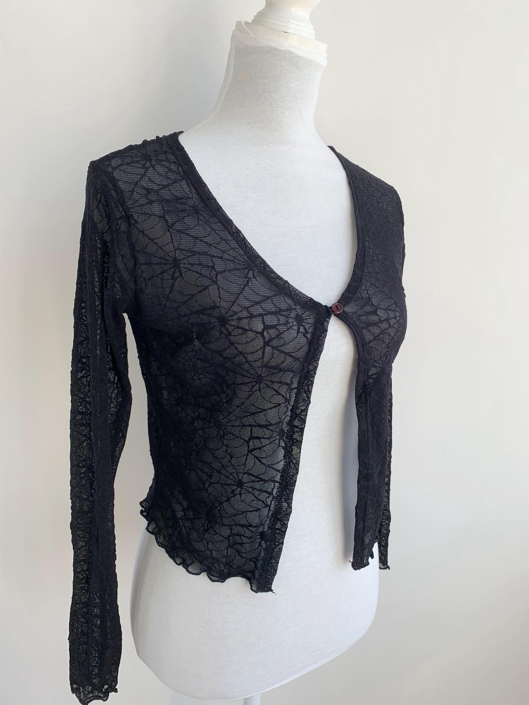 トップス 00s y2k archive spider web cardigan punk 71iCzsZyc3L._AC_UY1000_.jpg