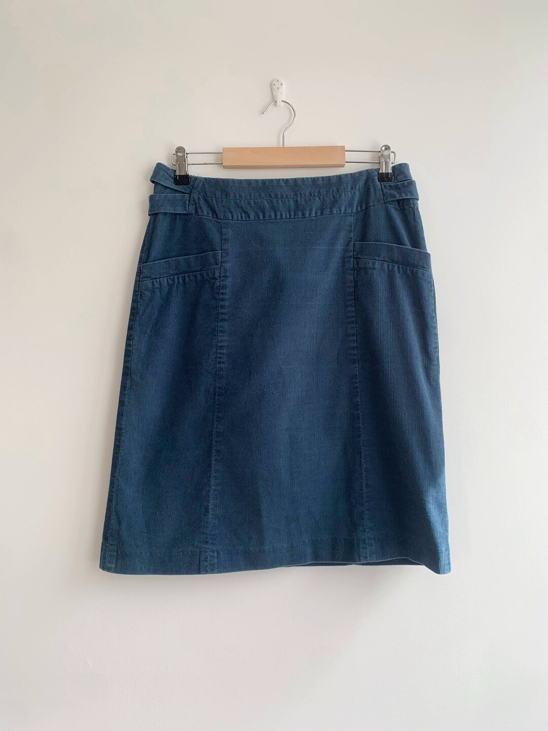Blue Porcelain Corduroy Skirt