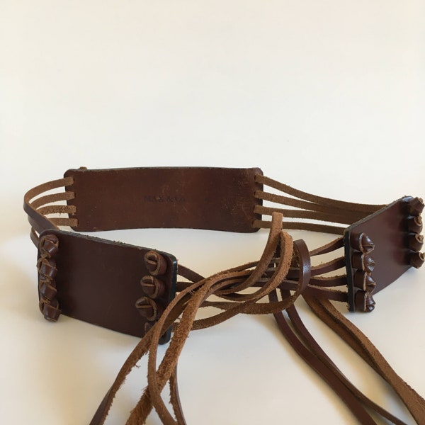 womens leather tie belt