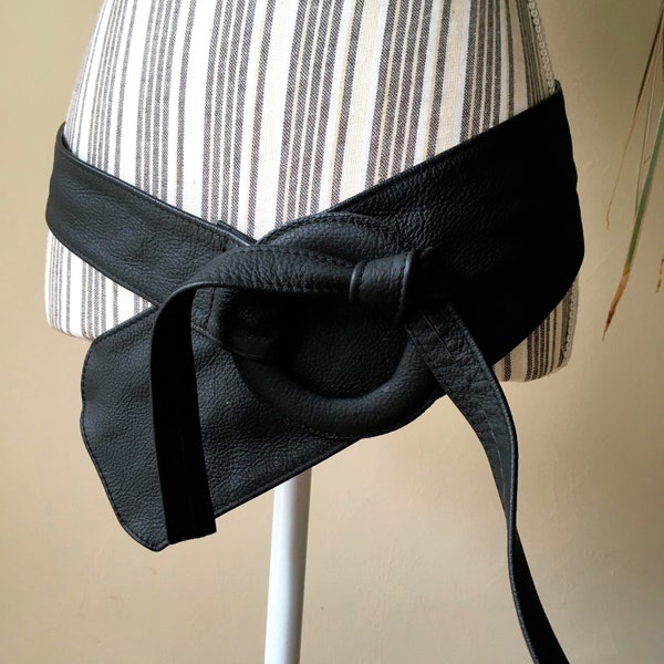 Leather Tie Belt Etsy