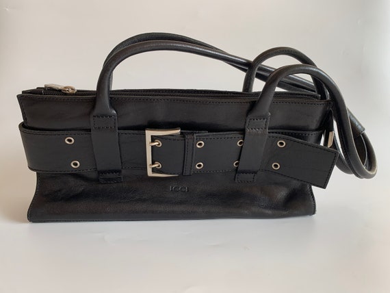 Women Black Shoulder Bags Vintage Handbag Retro Classic Small Purse 90s  Buckle Closure: Handbags