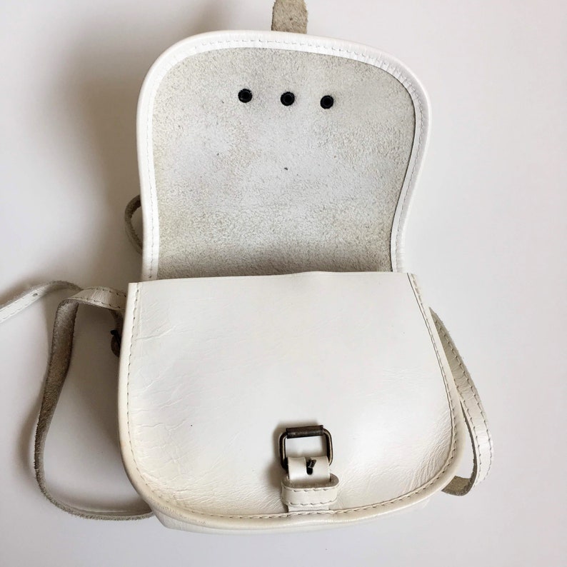 Small White Leather Crossbody Bag by Bel Sac Tiny Petite Etsy
