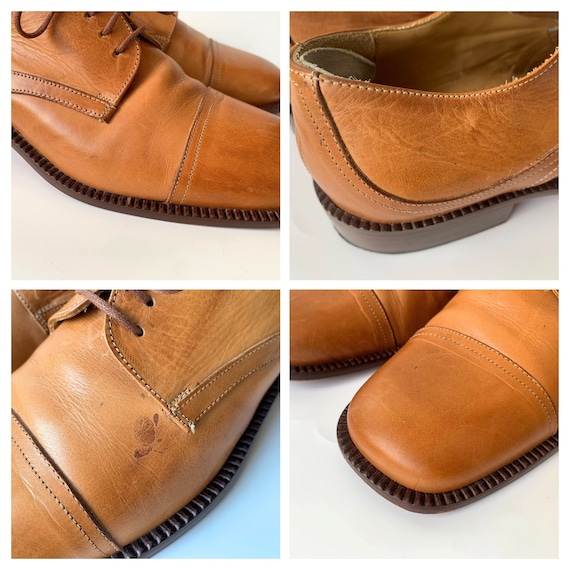 Vintage Camel Brown Shoes for Men Size 40 1/2, UK 7, US 8  display picture 3