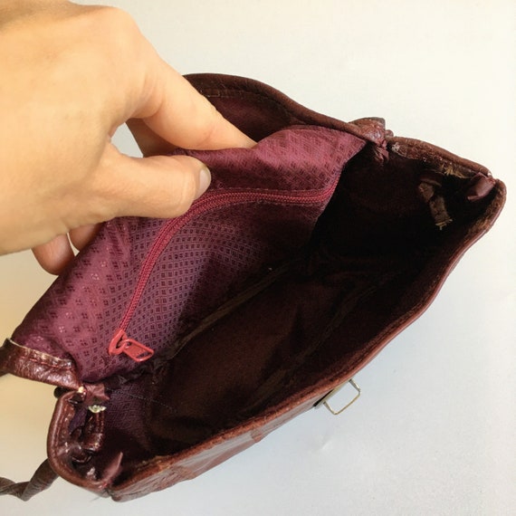 Handbag, Burgundy Red Black Bag for Women, Small Bag, Purse, Satchel,  Shoulder Bag With Floral Pattern, Ready to Ship in 3-5 Days - Etsy Sweden