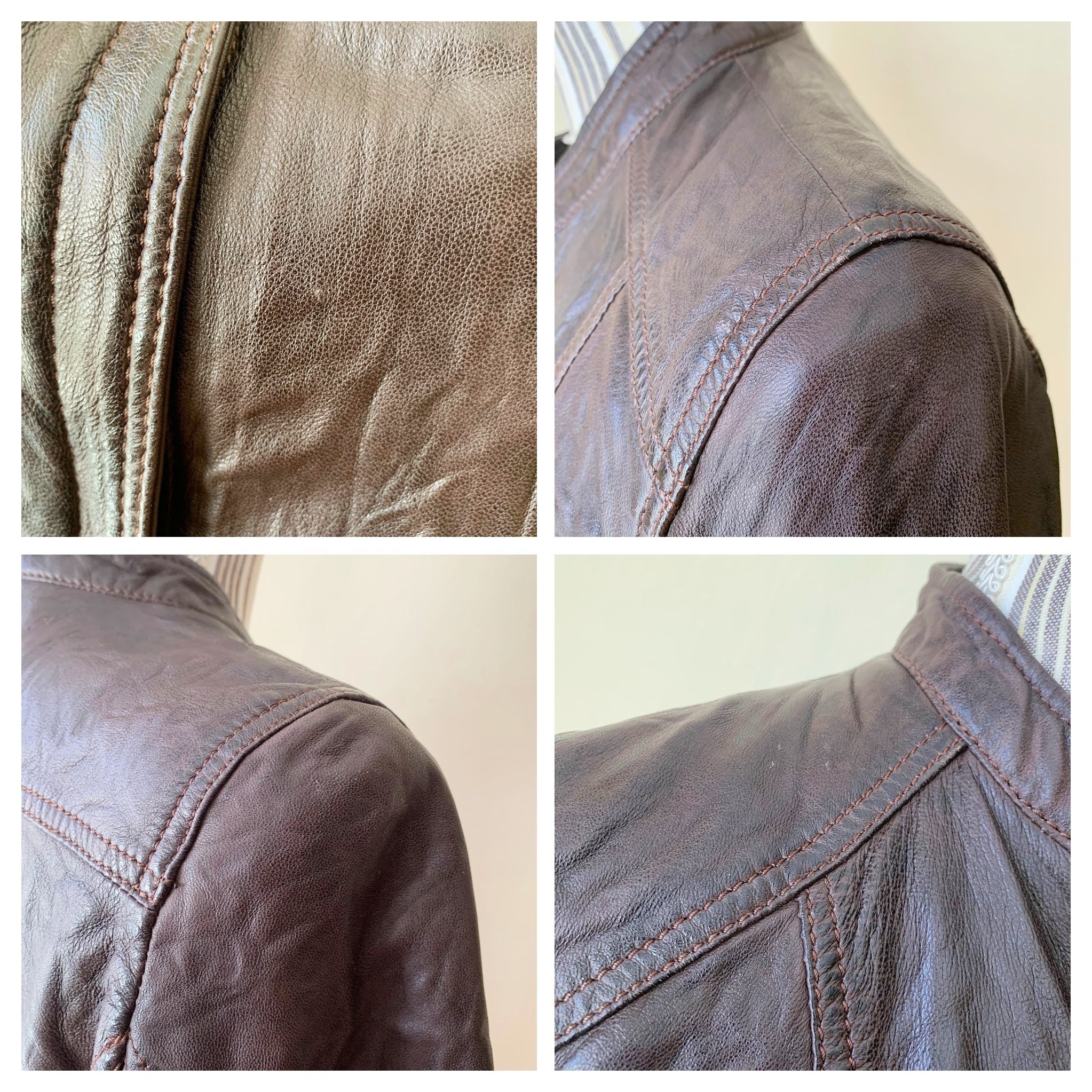 ジャケット・アウター LADY VOLUME vintage leather jacket brown LADY VOLUME vintage leather jacket brown