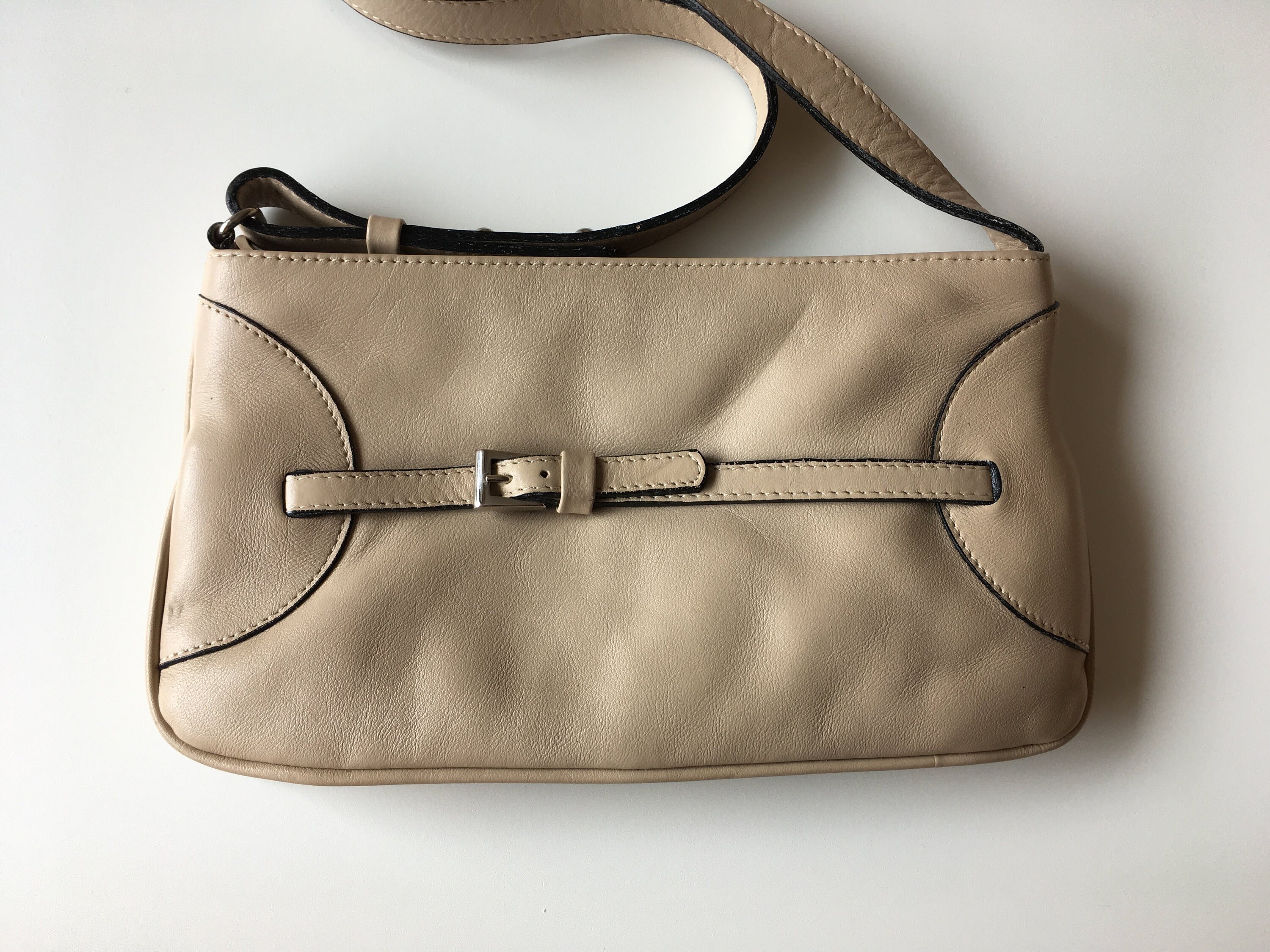 Vintage 90s Purse Leather Beige Purse Beige Womens Bag Tan Etsy