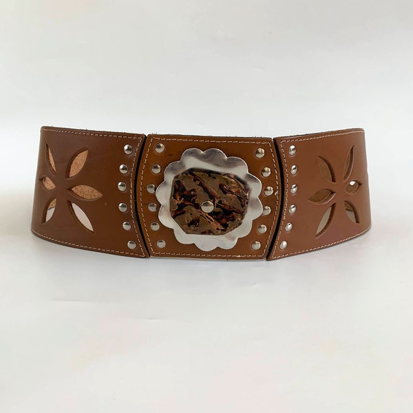 Floral Cut Out Belt Etsy