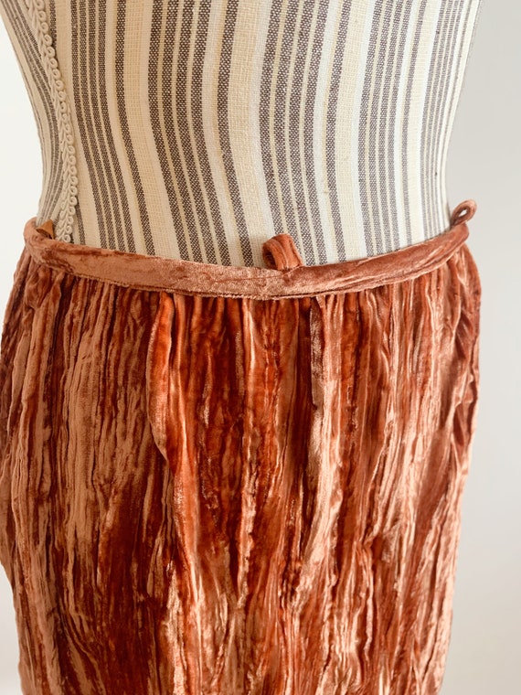 Crushed Velvet Skirt for Women Size S, Vintage 90… - image 7
