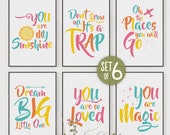 Buy Printable Baby Quotes Set of 6 Prints Dream Big Little One Online ...