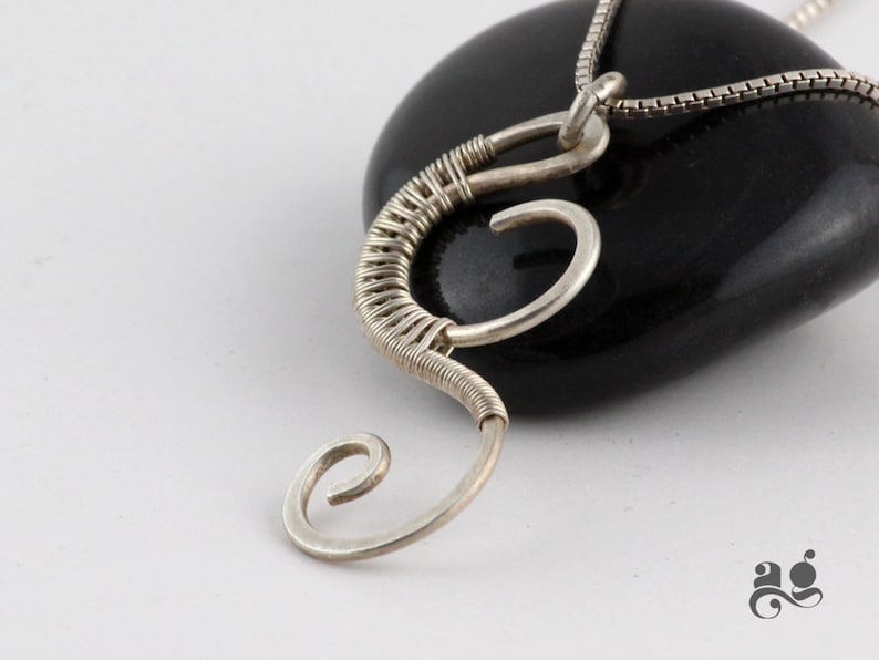 Sterling 925 Silver Swirl Necklace for Her Pendant for Mom Anniversary Gift for Wife Unique Neck jewelry Handmade Valentines day gift
