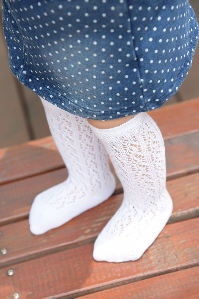 Knee High Socksbaby Girls Knee High Socksgirls Knee High Etsy