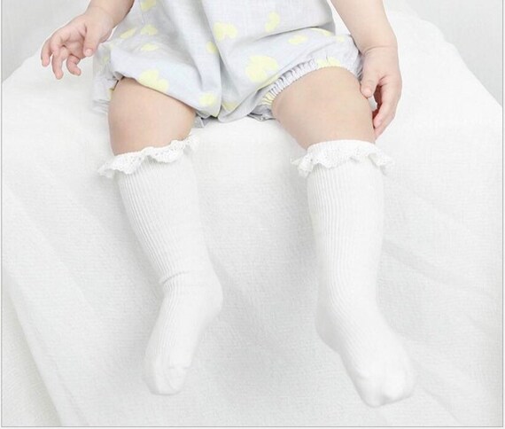 ivory knee high socks baby