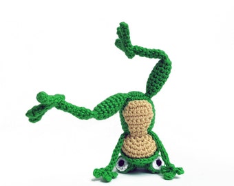 Haakpatroon baby kikker - amigurumi - directe download pdf (Nederlands, Engels)