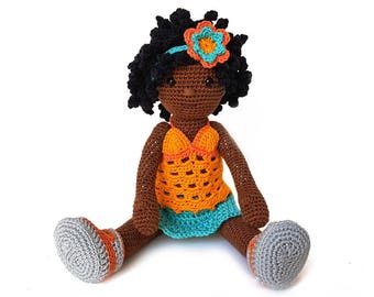 Häkelanleitung Puppe Isabel – Mädchen mit abnehmbarem Oberteil, Rock und Schuhen und beweglichen Gelenken – Amigurumi – PDF Niederländisch und Englisch