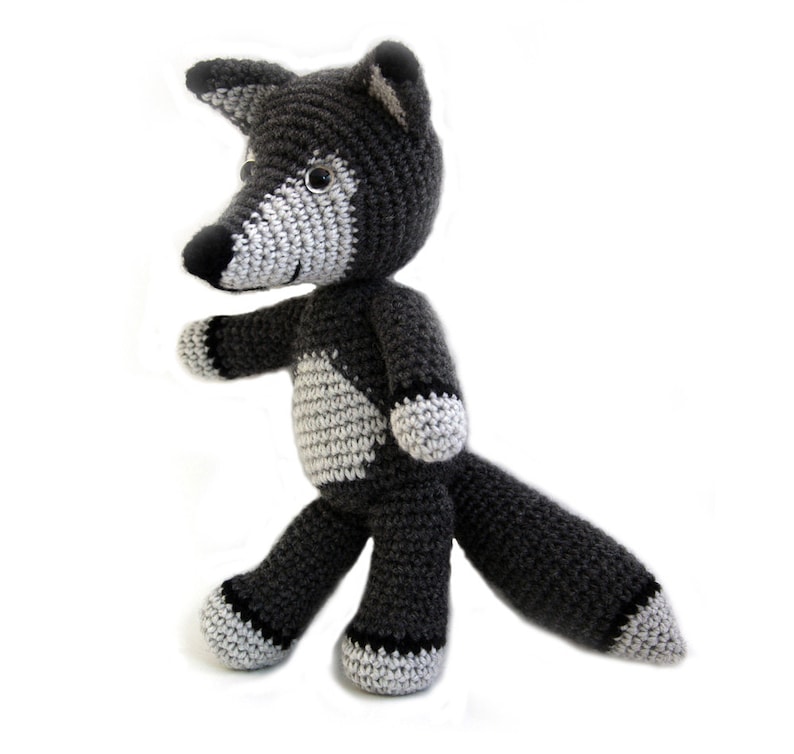 Patron au crochet Loup amigurumi téléchargement direct pdf néerlandais, anglais image 3