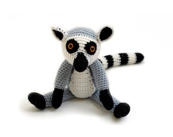 Crochet pattern Ring-tailed Lemur - amigurumi - instant download pdf