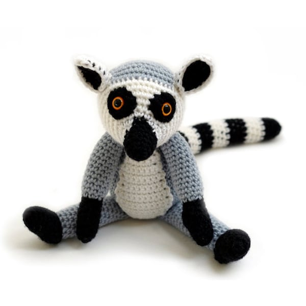 Crochet pattern Ring-tailed Lemur - amigurumi - instant download pdf